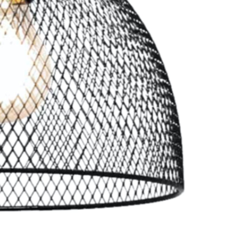 firstchoicelighting Matt Black Mesh Easy Fit Ceiling Pendant Light Shade,