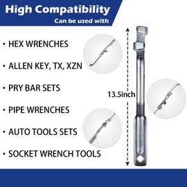 ISESLVNA Wrench Extender Torque Extension Leverage Tool, Ratcheting Wrench 1/2 Breaker Bar, Amplifier for Mechanics Garage Tradesman Handyman Auto Repair