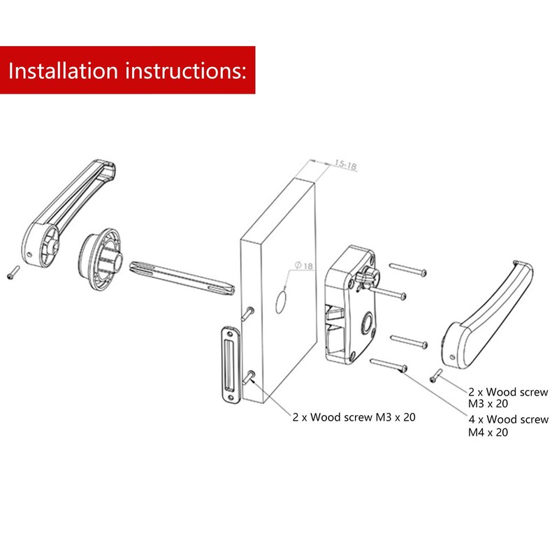 Motorhome Toilet Bathroom Caravan Boat Door Lock Knob Multi Use