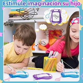 Mini Magnetic Drawing Board, 10 piezas Mini Tabla de Dibujo Con Bolígrafo, Juguetes de Iniciación para Niños, Regalos de Cumpleaños, Tablero Dibujo Borrable Recompensas Aula, Colores Aleatorios
