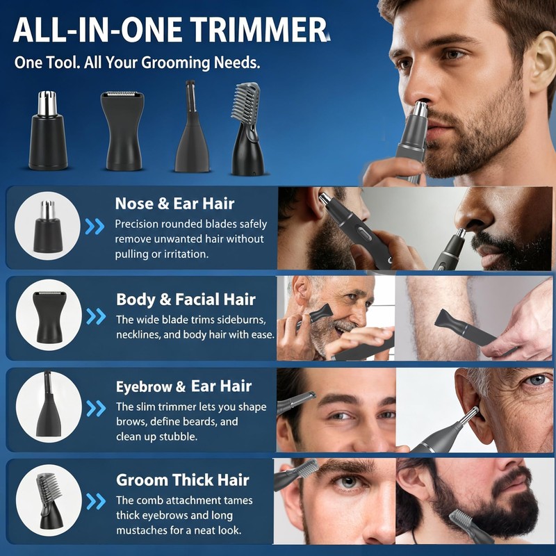 SEIHAI Nose Hair Trimmer for Men and Women,3 in 1
