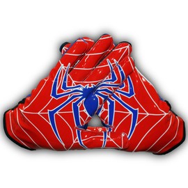 Repsters Spider Youth Football Gloves - Tacky Grip Skin Tight Adult Football Gloves - Pro Elite Super Sticky Receiver Football Gloves - Youth Sizes (XS-S)