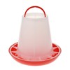 Olba B.V. Plastic Hopper Feeder with Lid, 1 kg, Red/White