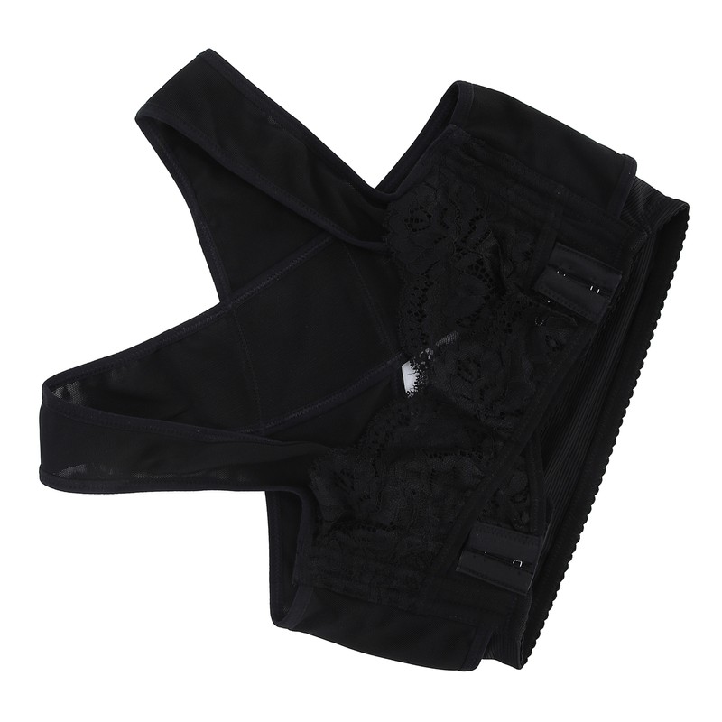 Chest Brace Up Women Breast Support Black Bra Shapewear Vest
