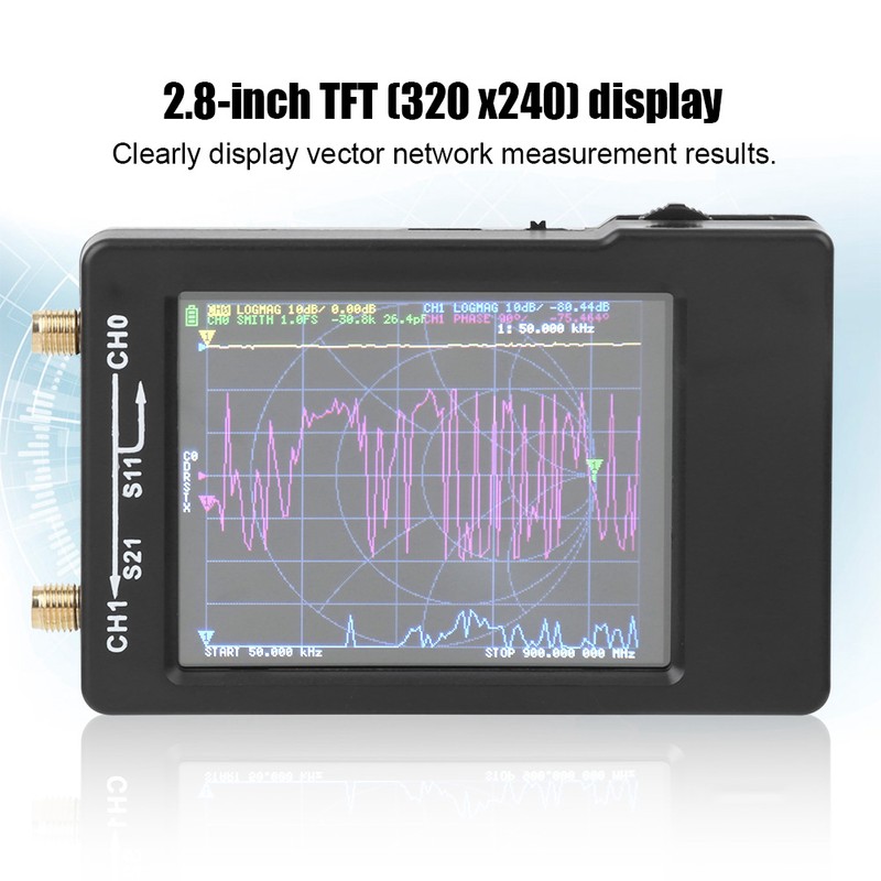 Portable Hand‑Held 2.8in TFT Display Screen Vector Network Analyzer Kit