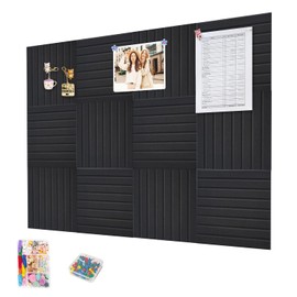 Large Cork Board for Walls, Yunihome 12 Pack 36" x 48" Felt Bulletin Board Wall Tiles for Home Kitchen School Office Wall Decor with Assorted Colors DIY Decorative Push Pins Sets