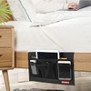Falaku Bedside Caddy,Bedside Organizer Caddy Under Mattress,Holds Magazines,Books (4 Pockets-Black)