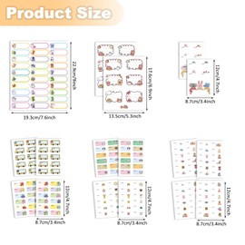 196 Pcs Name Labels Waterproof Cute Clothing Name Tag Stickers for Kids School Uniform and Care Homes，Multipurpose Stickers on Children's School Supplies for Books Bottle Boxes Bags Tag Stickers