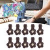 10 Sets Leather D Rings for Purse Genuine Leather Undamaged