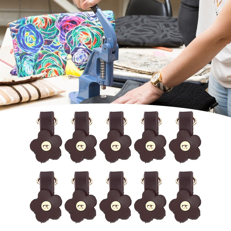 10 Sets Leather D Rings for Purse Genuine Leather Undamaged