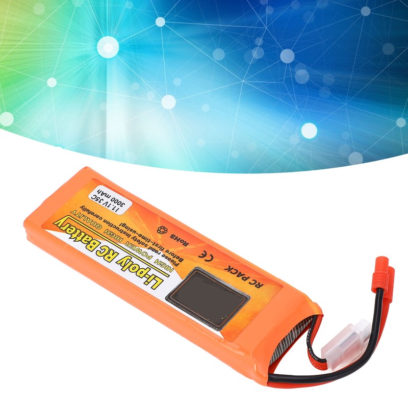 11.1V 3000mAh 35C Lithium Battery with Banana 3.0 Plug Long