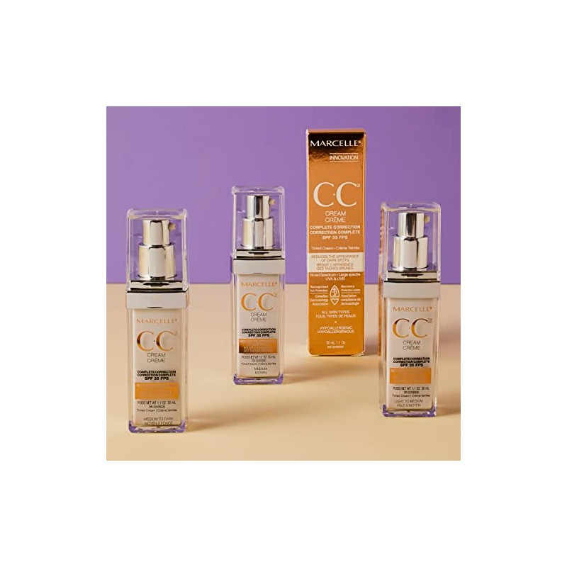 MARCELLE Marcelle CC Cream SPF 35, Medium, Complete Correction, Tinted