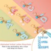 PATIKIL Alphabet Initial Letter Keychain, Resin Cute Keychains with Tassel