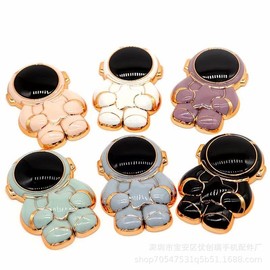 Lindo soporte para teléfono, plegable, soporte oculto para computadora, anillo de teléfono chapado en 6D, compatible con todos los teléfonos y tabletas para niñas y mujeres, soporte ajustable retro