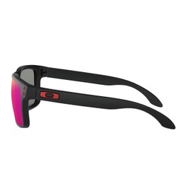 Oakley Men's Oo9102 Holbrook Square Sunglasses,Matte Black/Positive Red Iridium