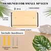 Mifoci 2 Pcs Wall Mounted Shoe Rack Organizer Wooden Modern