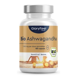 Organic Ashwagandha, 180 Capsules, High Dosage 1980mg, Ashwagandha Powder, Withania Somnifera Natural Adaptogen, Ayurvedic Remedy for Stress & Mind, Laboratory Tested