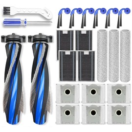 Replacement Accessories Kit Compatible with Ecovacs T90 Pro Omni/X9S Pro Omni Robot Vacuum Parts,2 Main brush 4 HEPA filter 3 Roller Mop 6 Side brush 6 Dust bags