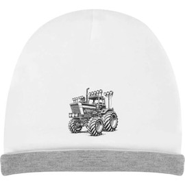 Azeeda 'Monster Truck Tractor' Kids Slouch Hat (KH00036896) White