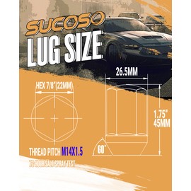 M14x1.5 Lug Nuts Replacement for 1999-2017 Chevy Silverado 1500, 2012-2022 Ram 1500 2500, 2011-2022 Jeep Grand Cherokee, 24PCS 14x1.5 Chrome Lug Nuts One-Piece OEM Style Cone Seat, GM 9596070 611-236