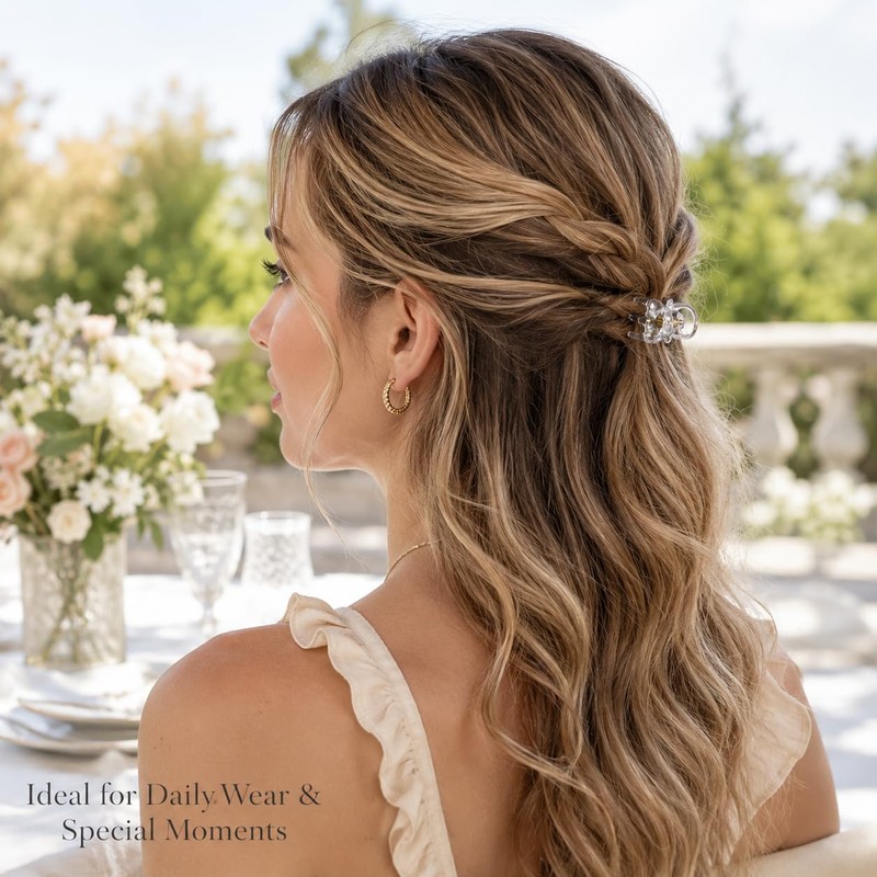 40 Stück Mini Haarspangen,1.5cm Kleine Haarschmuck Haarspangen Transparente