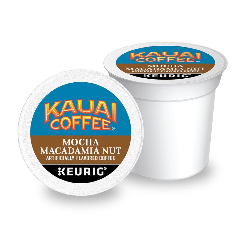 Kauai Coffee Mocha Macadamia Nut Flavor - Compatible with K-Cup