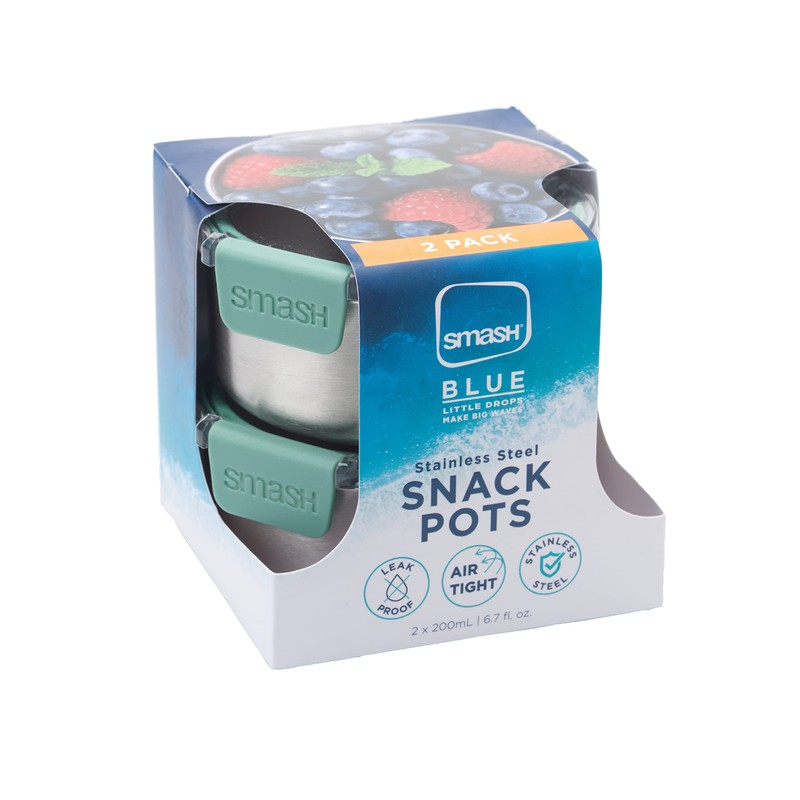 Smash Microwave Safe Stainless Steel Snack Pots