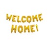 AnnoDeel 16inch WELCOME HOME Letter Balloons, Gold Alphabet Foil Mylar
