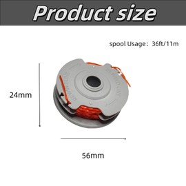 Qingriver Strimmer Spool and Spool Cover Compatible with Flymo FLY021/513937190 Contour 500E Mini/Multi/Power Trim,1.5mm Double Autofeed Spool Wire Replace (Including 4 Spools and 1 Cover)