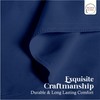 Rohi Navy Double Flat Sheet Microfibre – Ultra-Soft, Durable, and