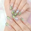 Sethaxy Handmade Nail Tip, Long Ballerina Tip, Rose, Press-On Nail,