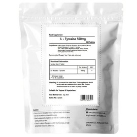 UKHealthHouse N-Acetyl L-Tyrosine 500mg 240 Tablets Amino Acid High Strength Supplement Pure Vegan Pills Tablet not Capsule or Powder Maintain Health