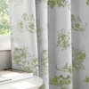 Green Vintage Floral Blackout Curtains Farmhouse Grommet 52x54 Inch