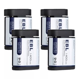 EBL 2CR5 Lithium Batteries 6V Photo Battery with PTC for 245 DL245 EL2CR5 Kl2CR5 - 2Pcs