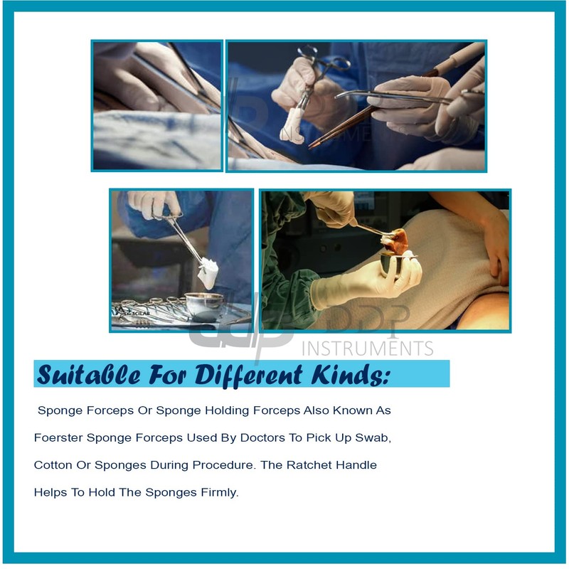 Foerster Sponge Forceps 10" Curved