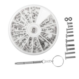 FUYUERO 120 Piece Eyeglass Repair Kit, Eyeglass Screws, Small Screws, Nuts, Eyeglass Repair Tool with Universal Screw, Precision Tool for Repairing Glasses, Sunglasses, Watches