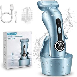 Women Electric Shaver Electric Razor for Womens Bikini Legs Underarm Public Hairs Cordless Rechargeable Trimmer with Detachable Head IPX7 Waterproof:_Pink