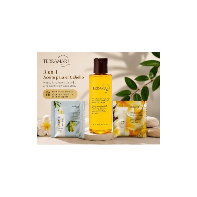 Terramar Aceite para Cabello 3 en 1 con Extractos de