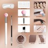 Waterproof Eyebrow Cream with Brush, with 1 Count Sponge Brush