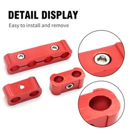 Hoypeyfiy 8/9/10mm Universal Spark Plug Wire Separator 12 Pcs Spark Plug Wire Separator Engine Wire Divider Aluminum Alloy