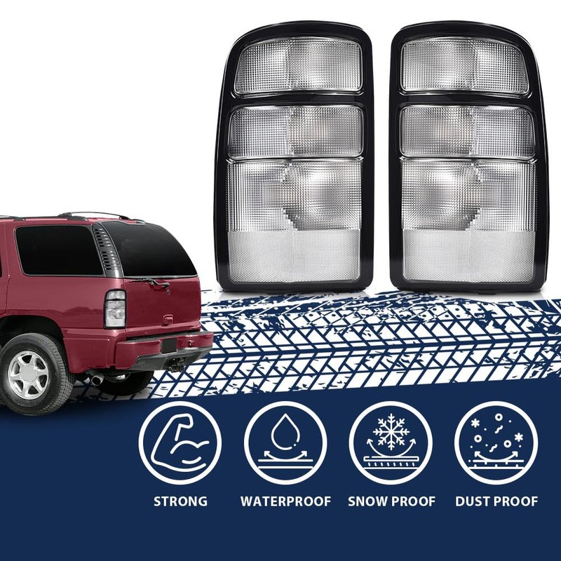 PIT66 Tail Lights Assembly Compatible with Chevy Suburban Tahoe 2000-2006,
