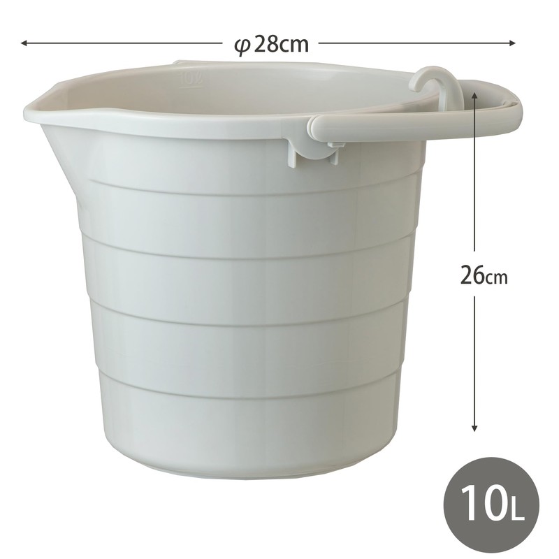 Heiwa Kougyou Pigeon Bucket 10L Milk Tea Beige