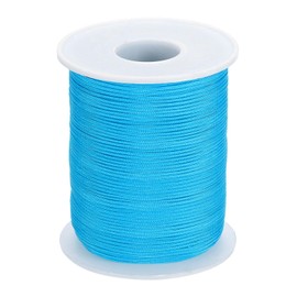 uxcell Braided Lift Shade Cord, 1mm 109 Yards Roman Shades Cord Braided Nylon Cord String Necklace Bracelet String Cord for Roman Blind Shade Rollers DIY Craft, Lake Blue