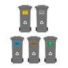 Pack of 5 residual waste stickers