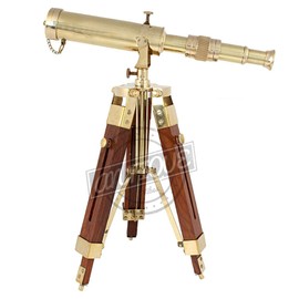 Vintage Brass Telescope on Tripod Stand Antique Desktop Telescopes Home Decor Table Nautical Spyglass Navy Outdoor Adventure