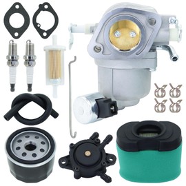 REMEDART 596033 Carburetor Fits for B&S 40U777 40U877 44U577 44U677 44U777 44U877 Replacement for Briggs & Stratton 597128 596375 595321 595216 597126 594207 with Oil Filter Air Filter Fuel Pump