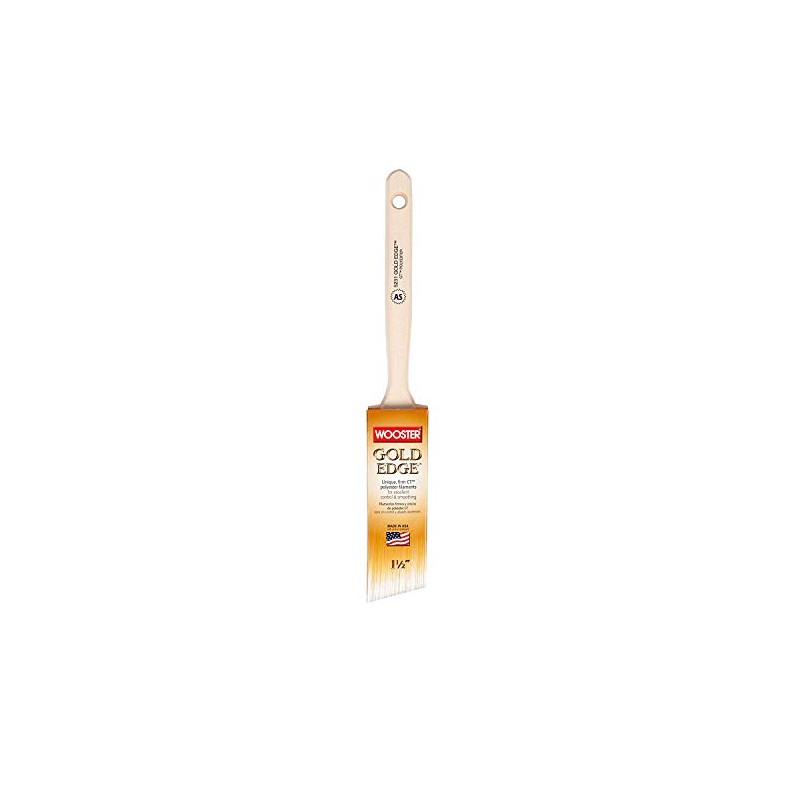 Wooster Brush E5231-1.5 Gold Edge Angle Sash Paintbrush, 1.5-Inch Size