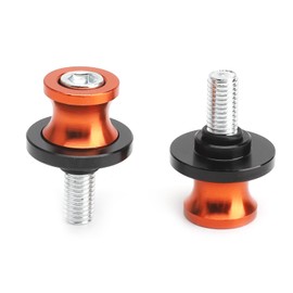 APOMOONS Pack of 2 Orange M10 Swing Arm Stand, Motorcycle Repair Stand, Racing Adapter, Universal CNC Motor Stand, M10, 10 mm, Bobbins Repair Stand, Motorcycle Swing Arm Stand for Motorcycles, Sports