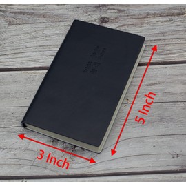 YIKANGHENG Softcover Journal Notebook, 3 Pcs A7 PU Leather Cover 80 Sheets (160 Pages) 8mm Ruled Diary Notebooks (Dark Color)