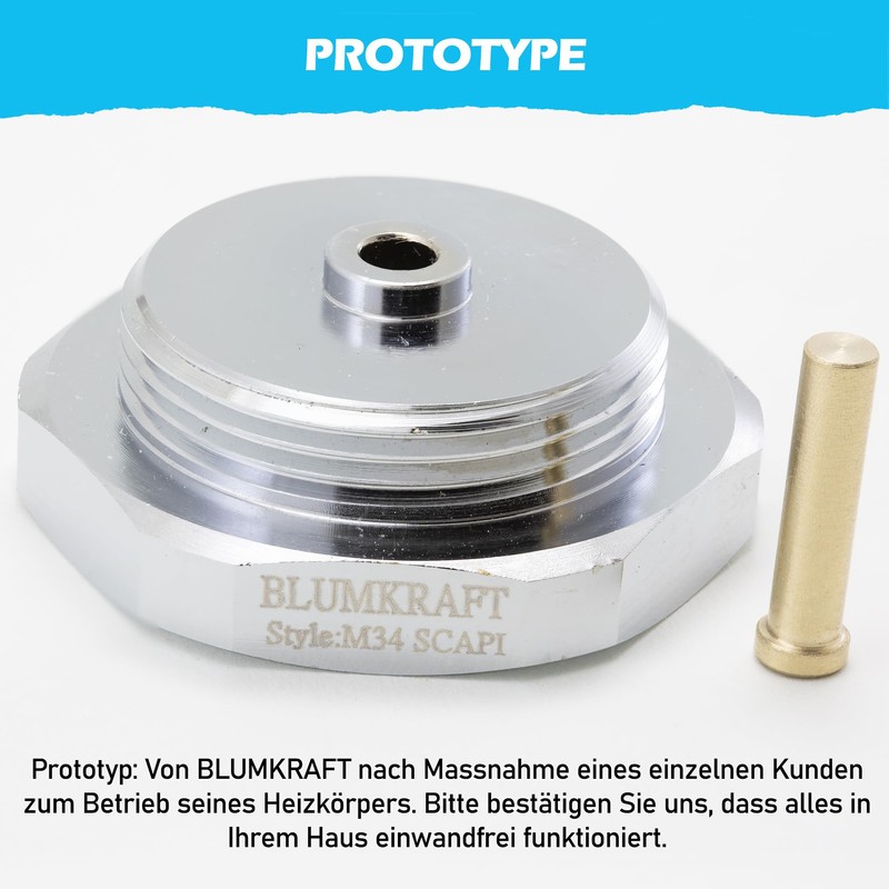 BLUMKRAFT Radiator Adapter Compatible with M34 x1.5 SCAPI (Prototype) to